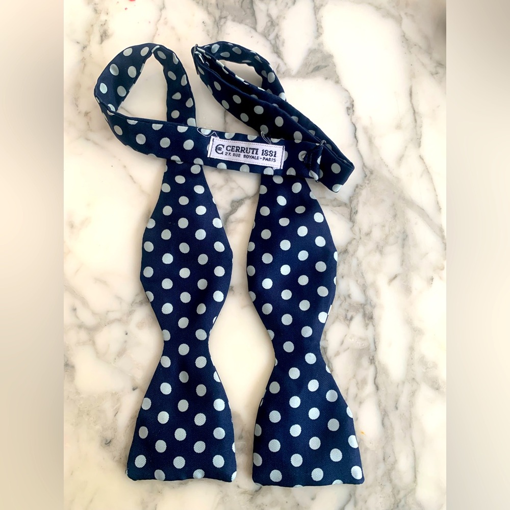 Cerruti Men’s polka dot silk bow tie